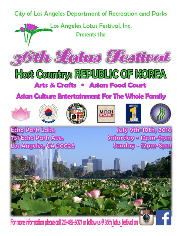South Korea to host annual lotus festival at LA’s Echo Park Character