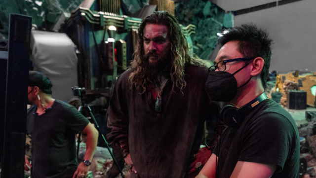 Jason Momoa with Director James Wan on the 