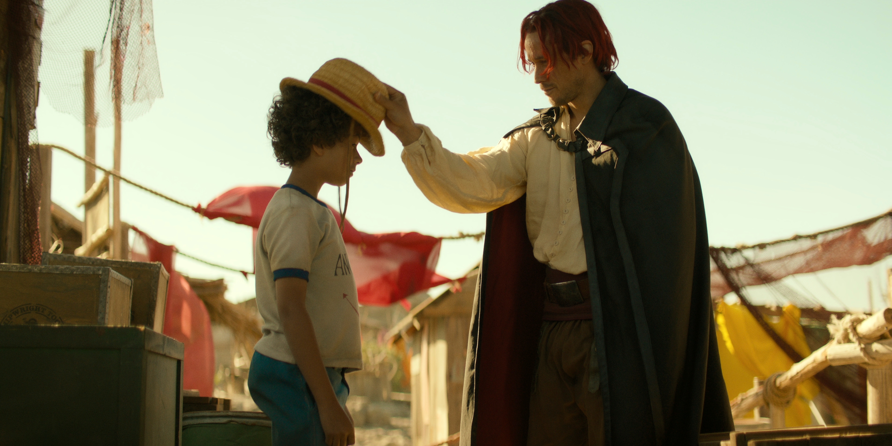 Flashback to Luffy and Shanks in Netflix's live-action "One Piece."