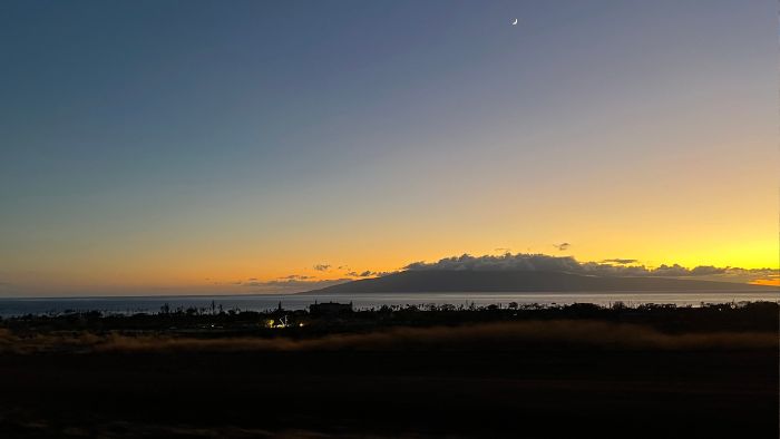 Evening view of the island of Maui.