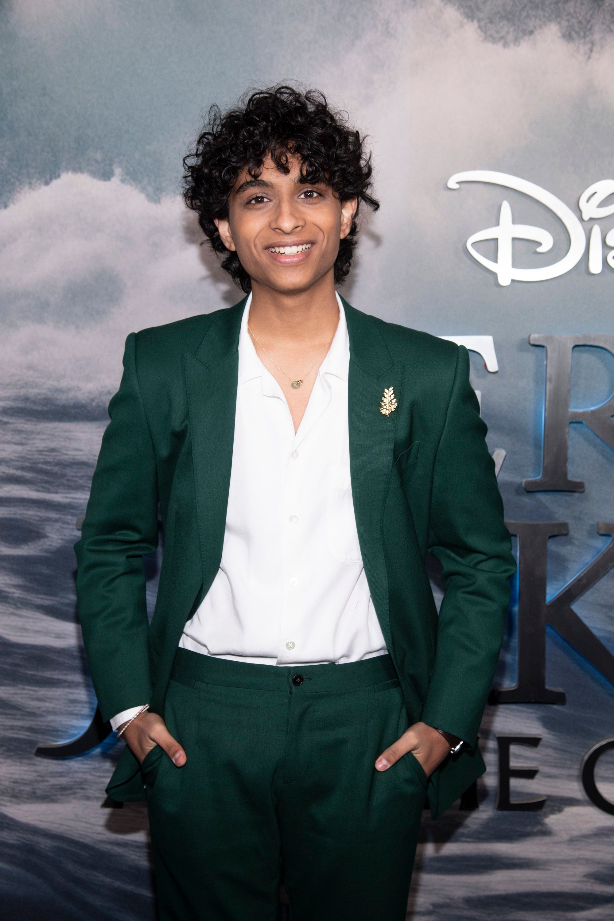 Aryan Simhadri at the world premiere of "Percy Jackson and the Olympians" in New York.