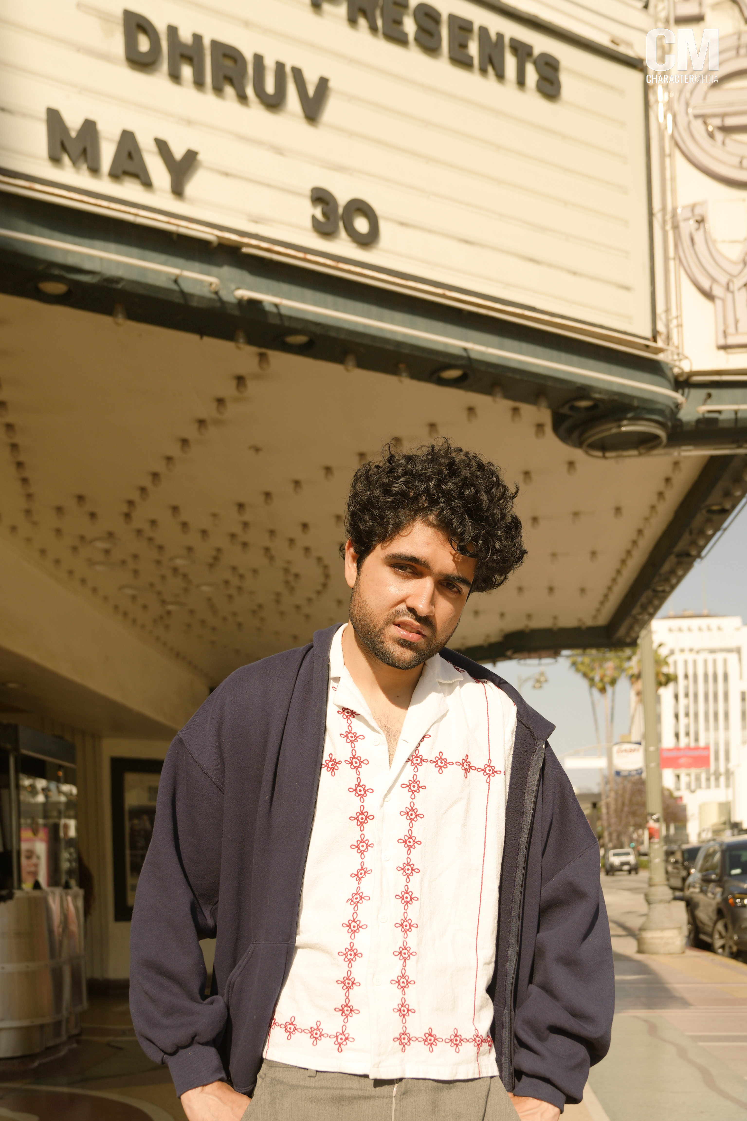 dhruv in front of the el rey theatre